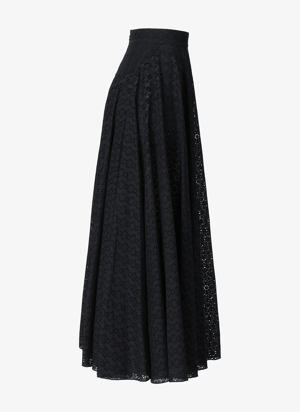 Embroidered Flared Skirt ALAÏA BLACK EMBROIDERED FLARED SKIRT